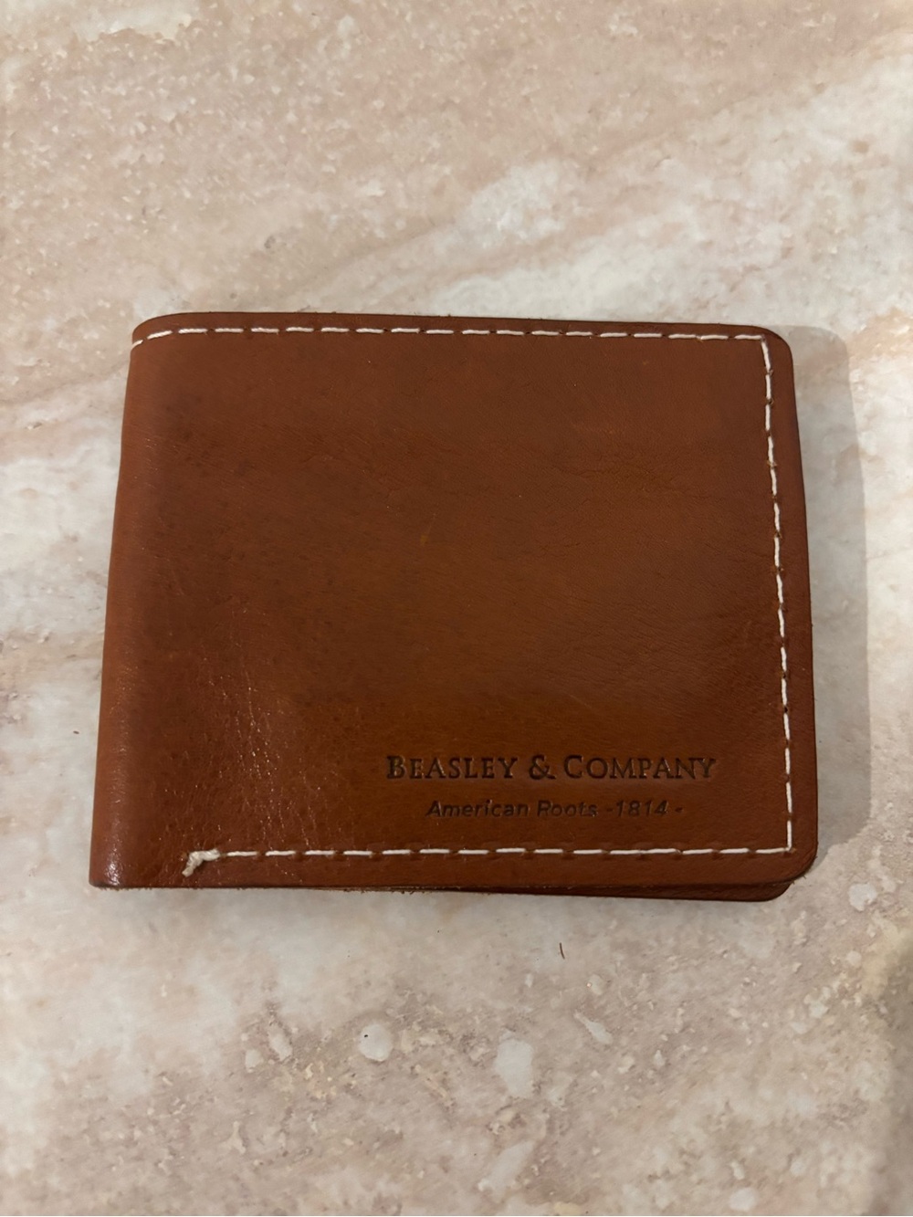 Beasley & Company Brown Leather Bifold Wallet